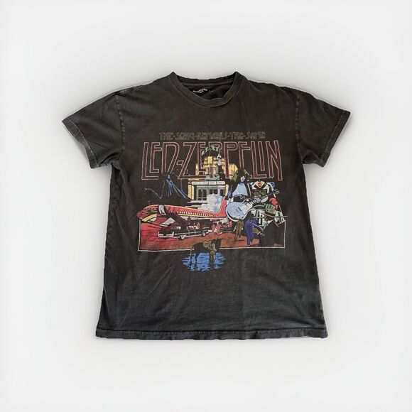 Led Zeppelin Abercrombie and Fitch T-shirt Band Tee Size Large Black - Picture 1 of 5